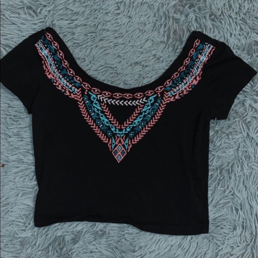 garage cropped off the shoulder top